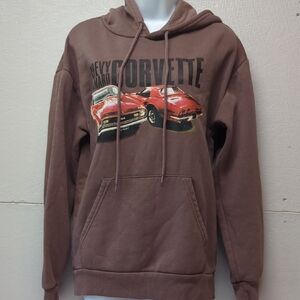 Unisex Aeropostale Brown Sweatshirt Vintage Car Graphic